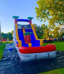 19ft tiki slide & obstacle course combo wet / dry