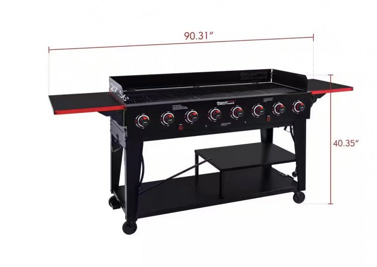 8 burner outdoor party grill